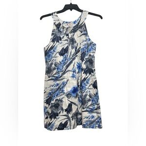 Lily Medium Sleeveless Floral Patterned Neckline Summer Dress Comfort